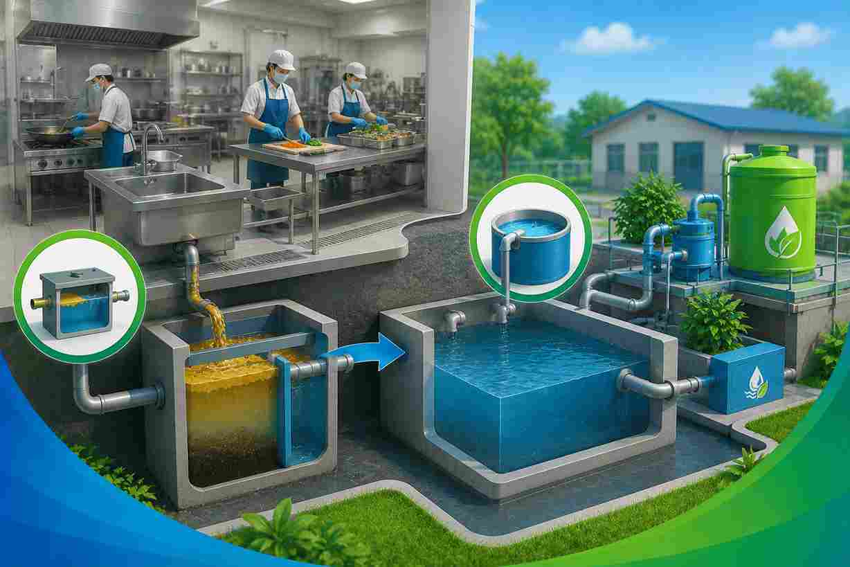 IPAL Dapur MBG: Panduan Lengkap Grease Trap, Tangki Ekualisasi, dan Regulasi 2026